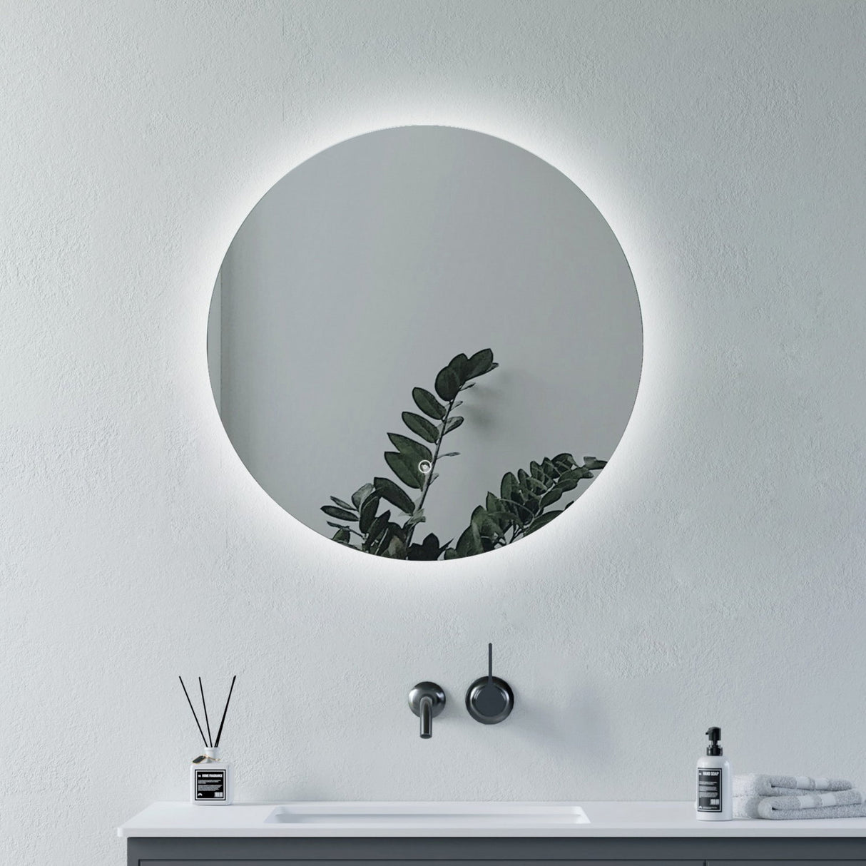 Ajax Wingate 800mm Back Lit Round Mirror