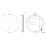 Ajax Wingate 600mm Back Lit Round Mirror