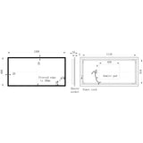 Ajax Crossland 1200mm x 600mm Rectangular LED Mirror