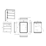 Ajax Allington 500mm One Door LED Mirrored Bathroom Cabinet