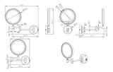 Ajax Bywood Round LED Cosmetic Mirror in Brushed Brass