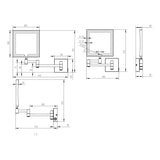 Ajax Bywood Square LED Cosmetic Mirror