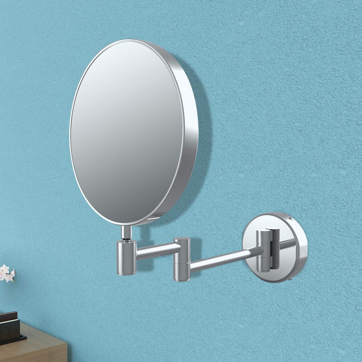 Ajax Sibsey Round Plain Cosmetic Mirror in Chrome