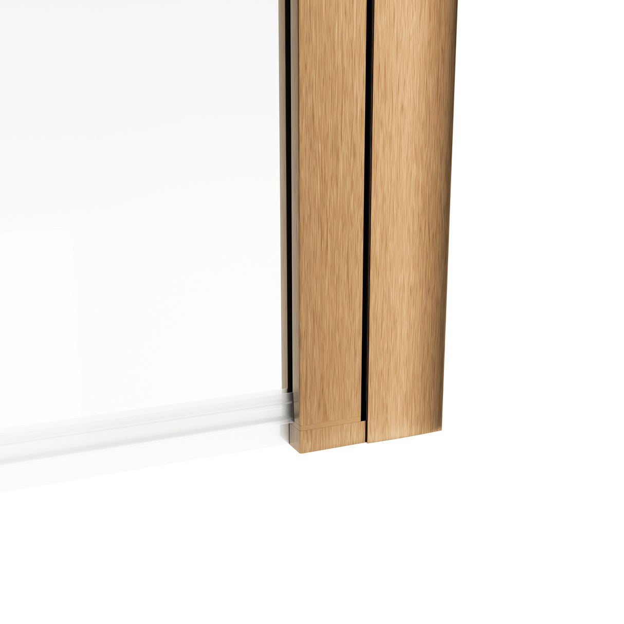 Ajax Brushed Bronze Single Straight 6mm Bath Screen