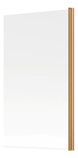 Ajax Brushed Bronze Single Straight 6mm Bath Screen