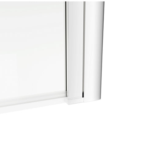 Ajax Chrome Single Straight 6mm Bath Screen