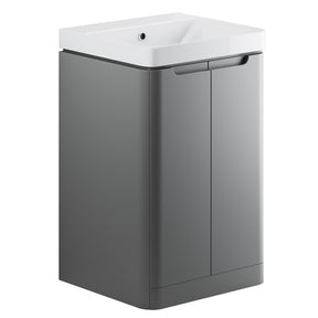 Ajax Ferriby Matt Grey Floor Standing Vanity Unit 500mm