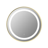 Ajax Bracken Brushed Brass 600mm Round Mirror