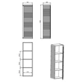 Ajax Barnoldby 350mm Wall Hung Tall Storage Unit in Matt Willow Green dimensions