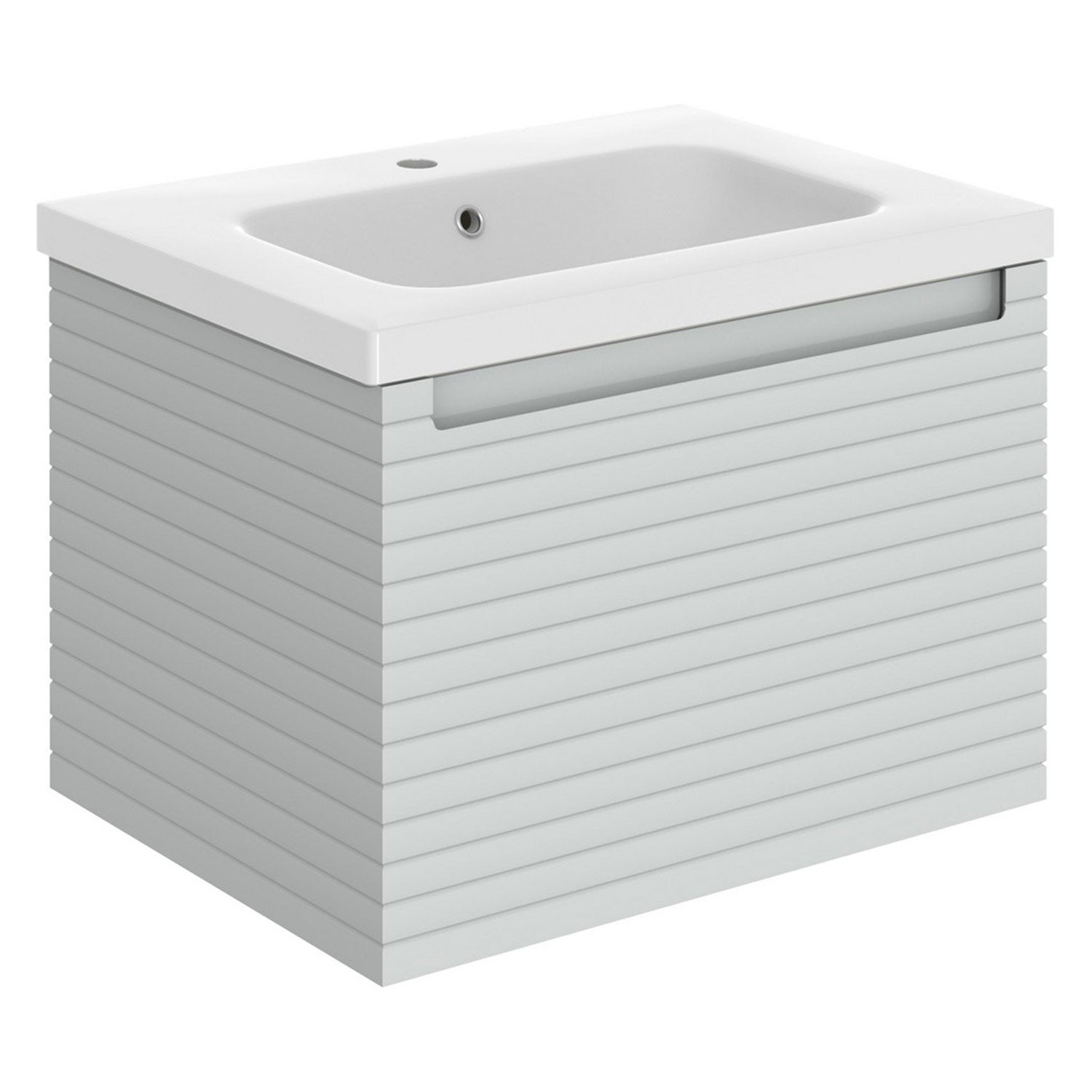 Ajax Barnoldby 615mm Wall Hung Vanity Unit with Basin in Matt Mineral Grey