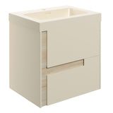 Ajax Brocklesby Wall Hung 605mm Vanity Unit with Resin Basin in Matt Cotton
