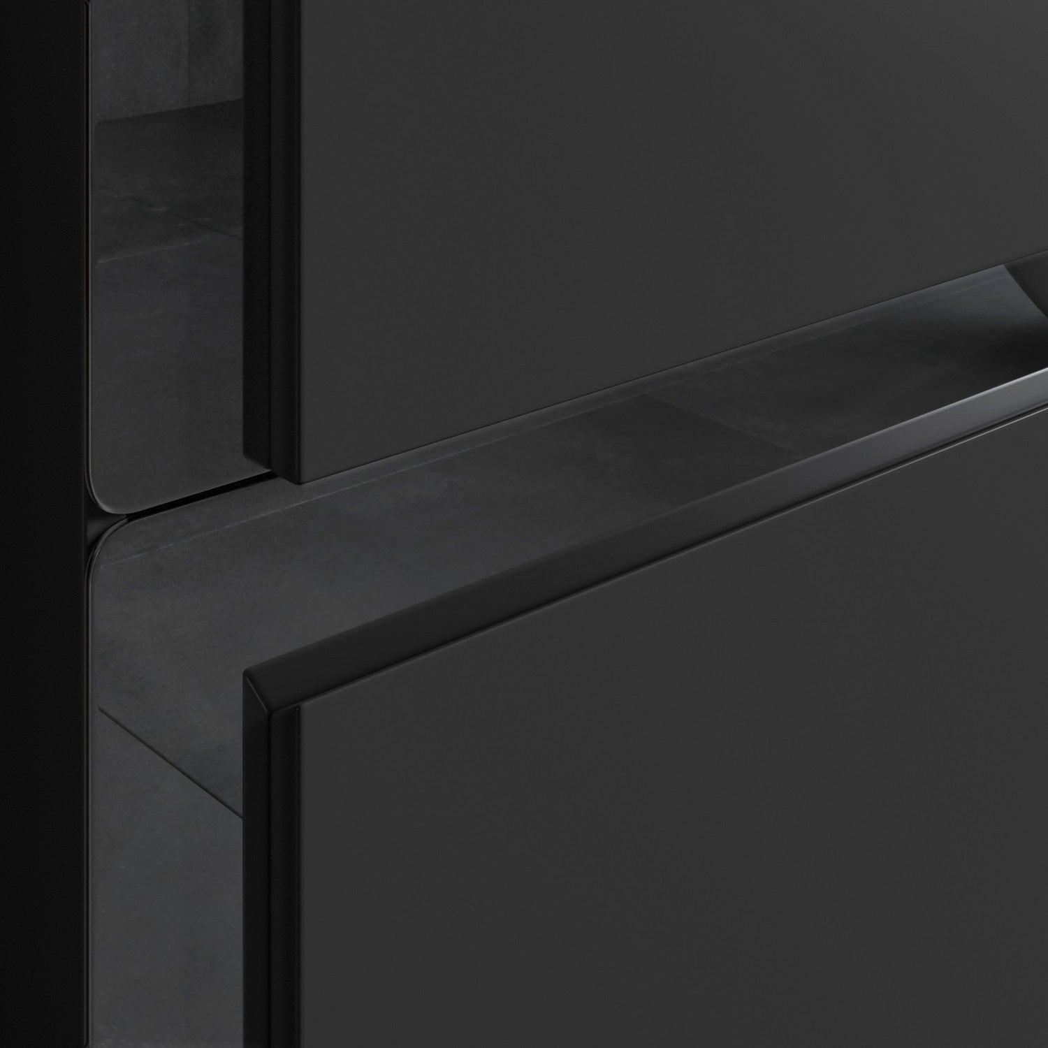 Ajax Brocklesby Wall Hung 805mm Vanity Unit with Resin Basin in Matt Black darwers