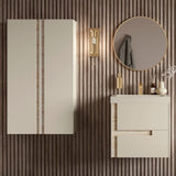 Ajax Brocklesby Wall Hung 805mm Vanity Unit with Resin Basin in Matt Cotton lifestyle