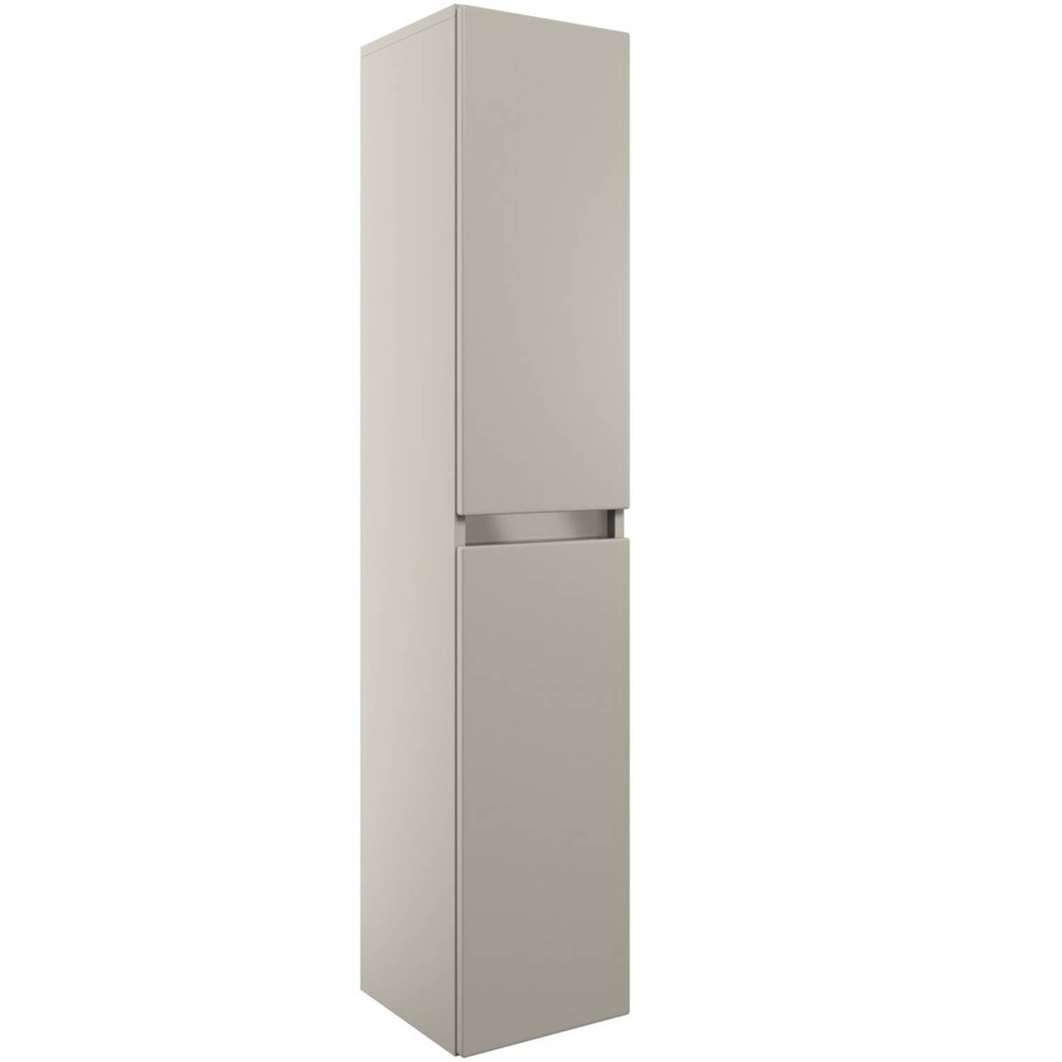 Ajax Brookenby 300mm Wall Hung Tall Storage Unit in Matt Latte