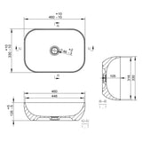Ajax Cadwell Ceramic Countertop Basin Dimensions