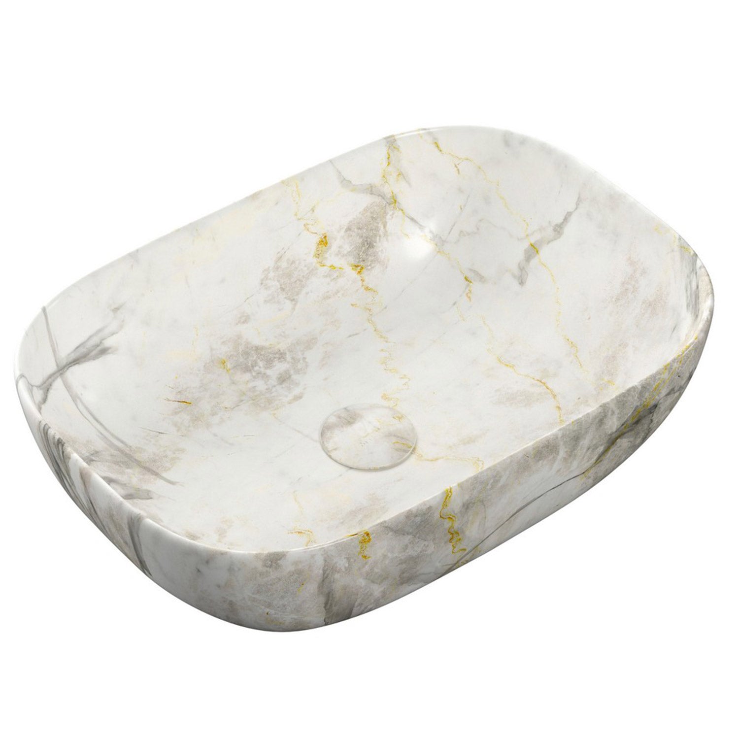 Ajax Cadwell Ceramic Countertop Basin white