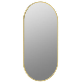 Ajax Gedney 800 x 400mm Oblong Bathroom Mirror in Brushed Brass