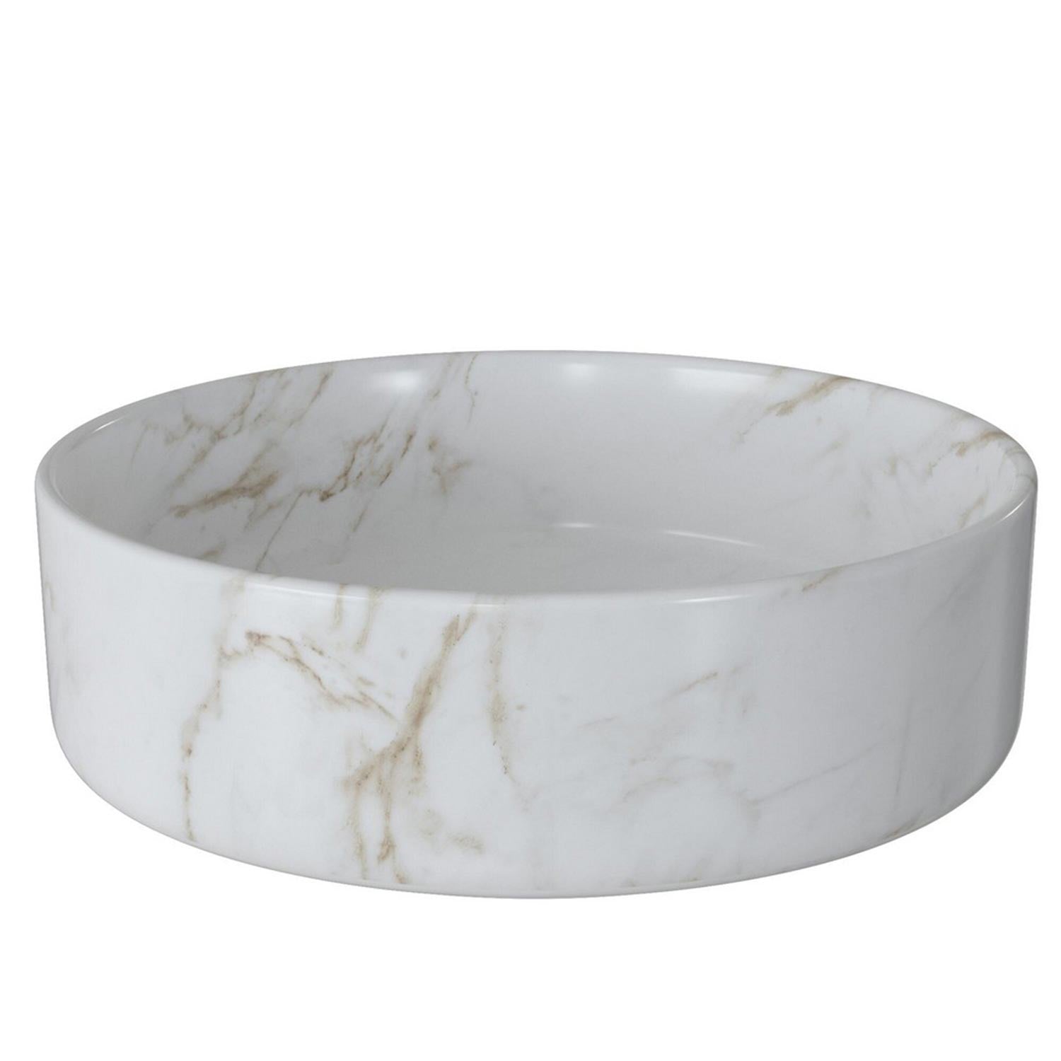 Ajax Hainton 355mm Round Ceramic Countertop Basin  Matt marble