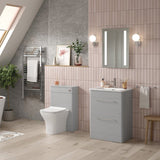 Ajax Humberston 500mm WC Unit in Gloss Grey lifestyle