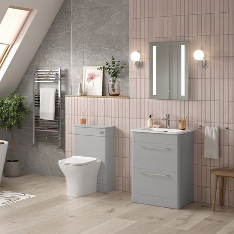 Ajax Humberston 500mm WC Unit in Gloss Grey lifestyle