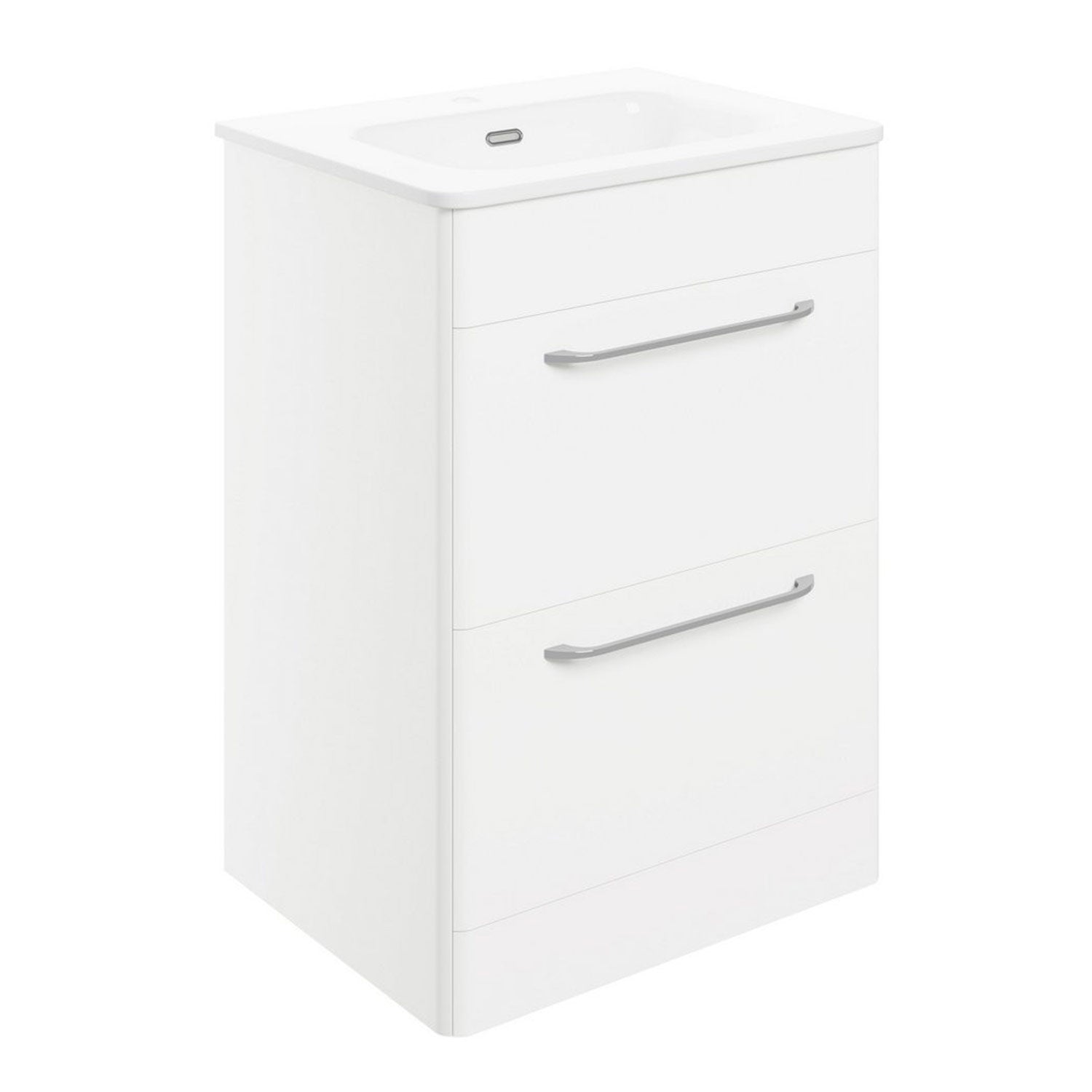 Ajax Humberston Floor Standing 610mm Vanity Unit with Basin in Gloss White