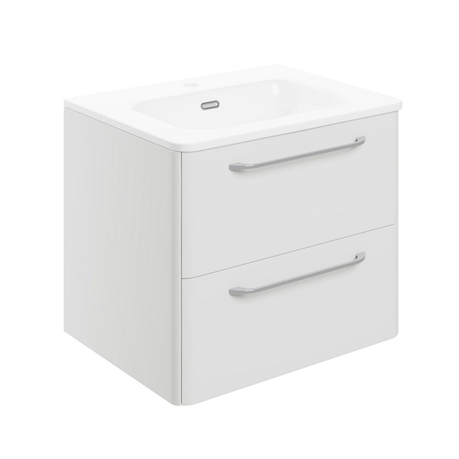 Ajax Humberston Wall Hung 610mm Vanity Unit with Basin in Gloss White