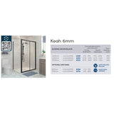Ajax Keah 6mm Black Sliding Shower Door adjustments