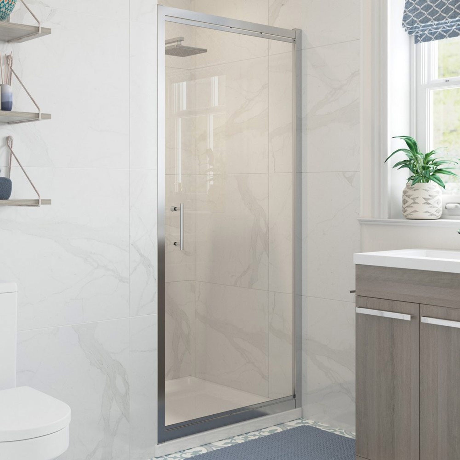 Ajax Keah 6mm Chrome Pivot Shower Door main 