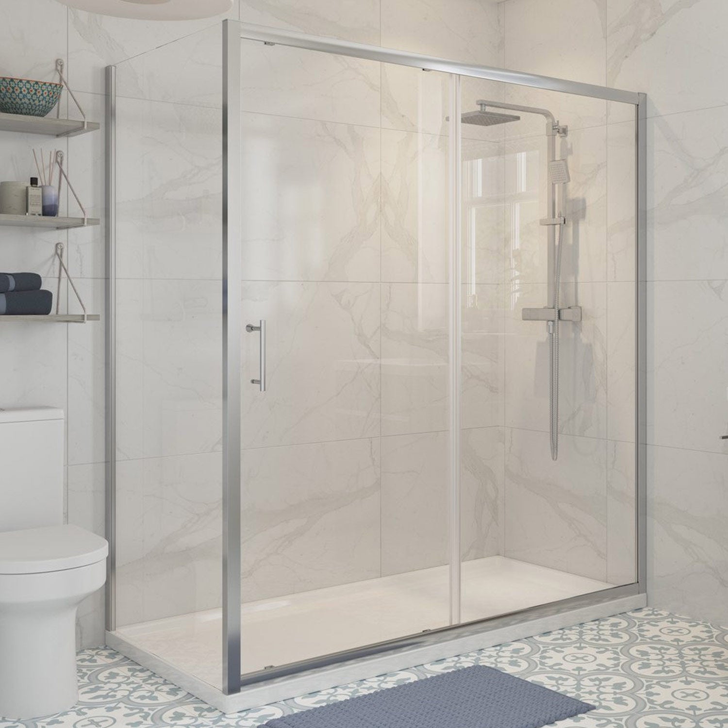 Ajax Keah 6mm Sliding Shower Door Side Panel