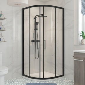 Ajax Keah Two Door Quadrant Shower Enclosure in Black