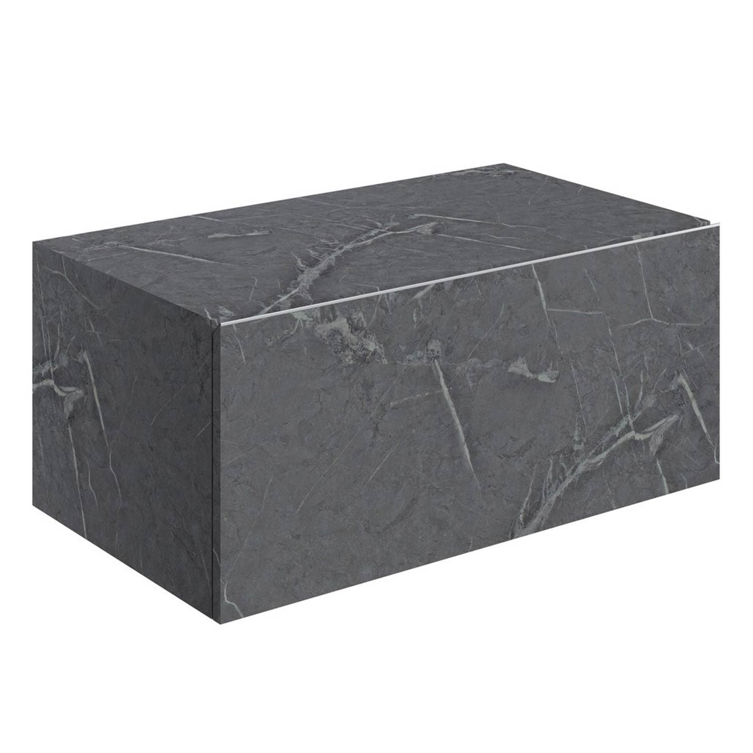 Ajax Kelsey Wall Hung 800mm Storage Drawer Unit in Grey Marble