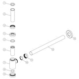 Ajax Modern Rounded Bottle Trap in Chrome parts