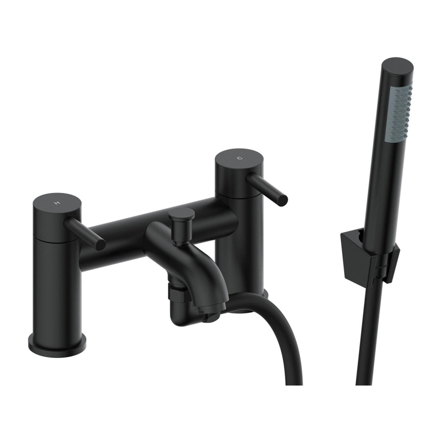 Ajax Ouse Bath Shower Mixer in Matt Black