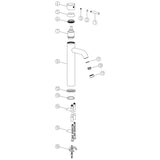 Ajax Ouse Tall Basin Mixer In Chrome parts
