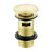 Ajax Slotted Mushroom Click Clack Basin Wastes Brushed brass