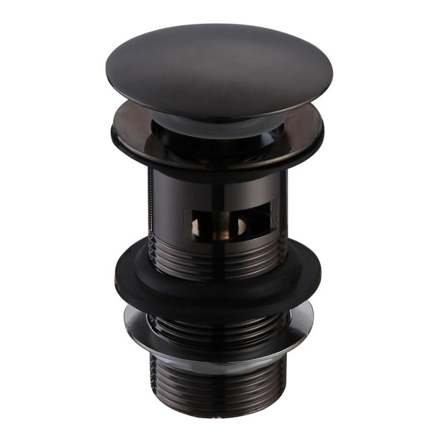 Ajax Slotted Mushroom Click Clack Basin Wastes matt black