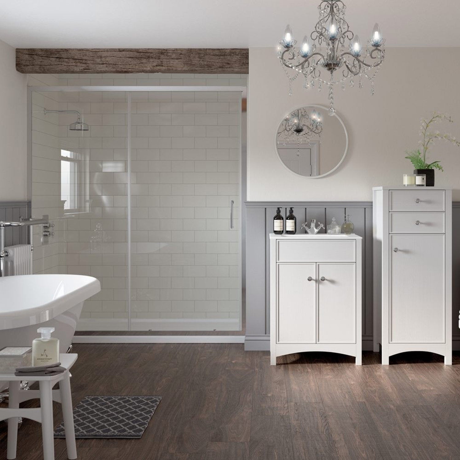 Ajax Tori 8mm Chrome Sliding Shower Door lifestyle