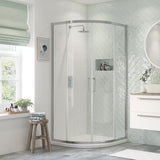 Ajax Tori Two Door Quadrant Shower Enclosure in Chrome