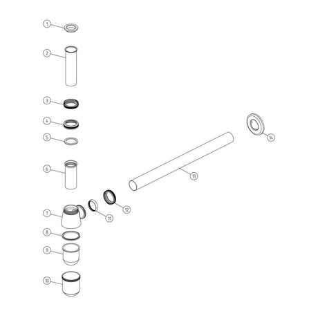 Ajax Universal Bottle Trap in Matt Black parts