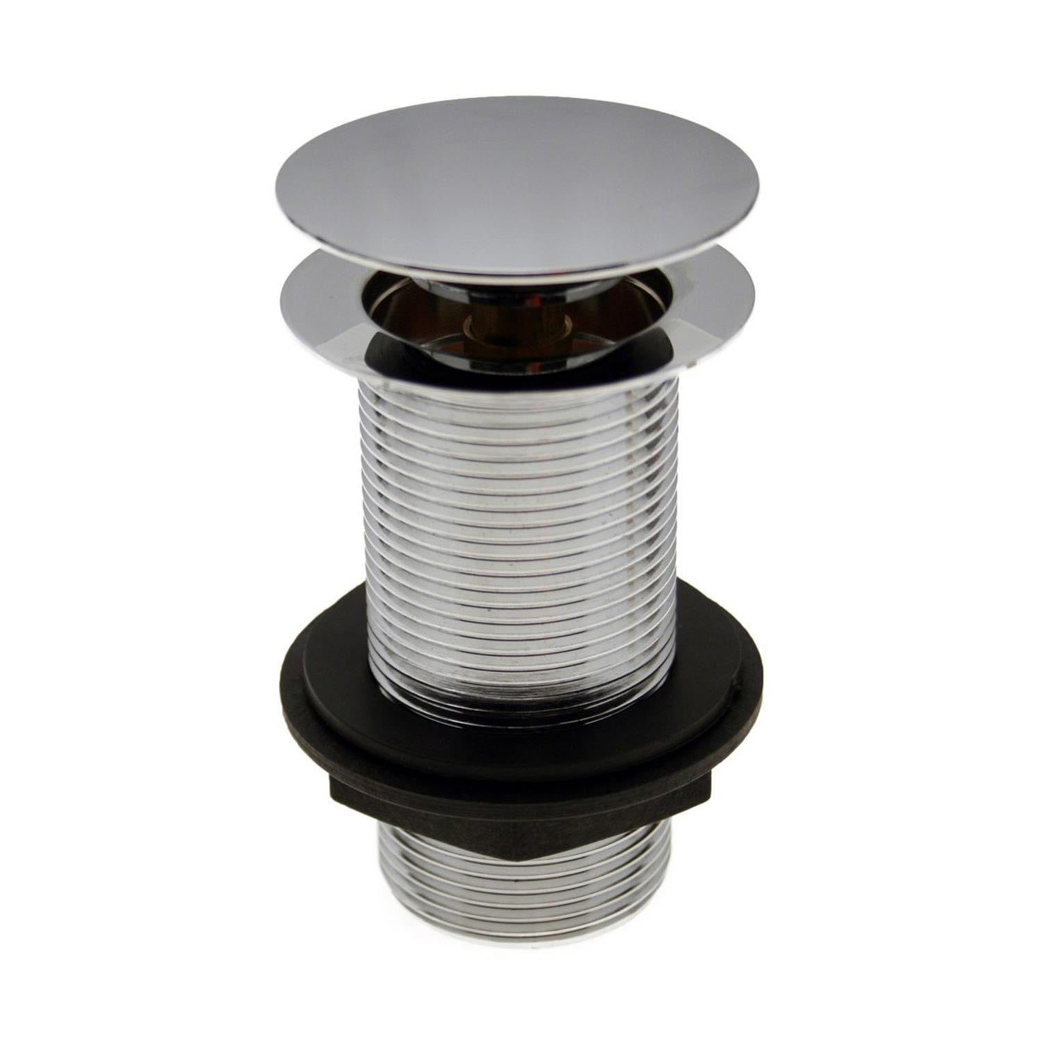 Ajax Unslotted Mushroom Click Clack Basin Waste chrome