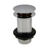 Ajax Unslotted Mushroom Click Clack Basin Waste chrome