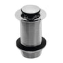 Ajax Unslotted Mushroom Click Clack Basin Waste chrome Rounded 