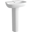 Ajax Weelsby 600mm 1TH Basin and Full Pedestal 