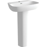 Ajax Weelsby 600mm 1TH Basin and Full Pedestal 