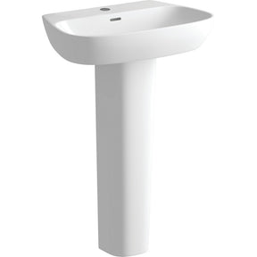 Ajax Weelsby 600mm 1TH Basin and Full Pedestal 