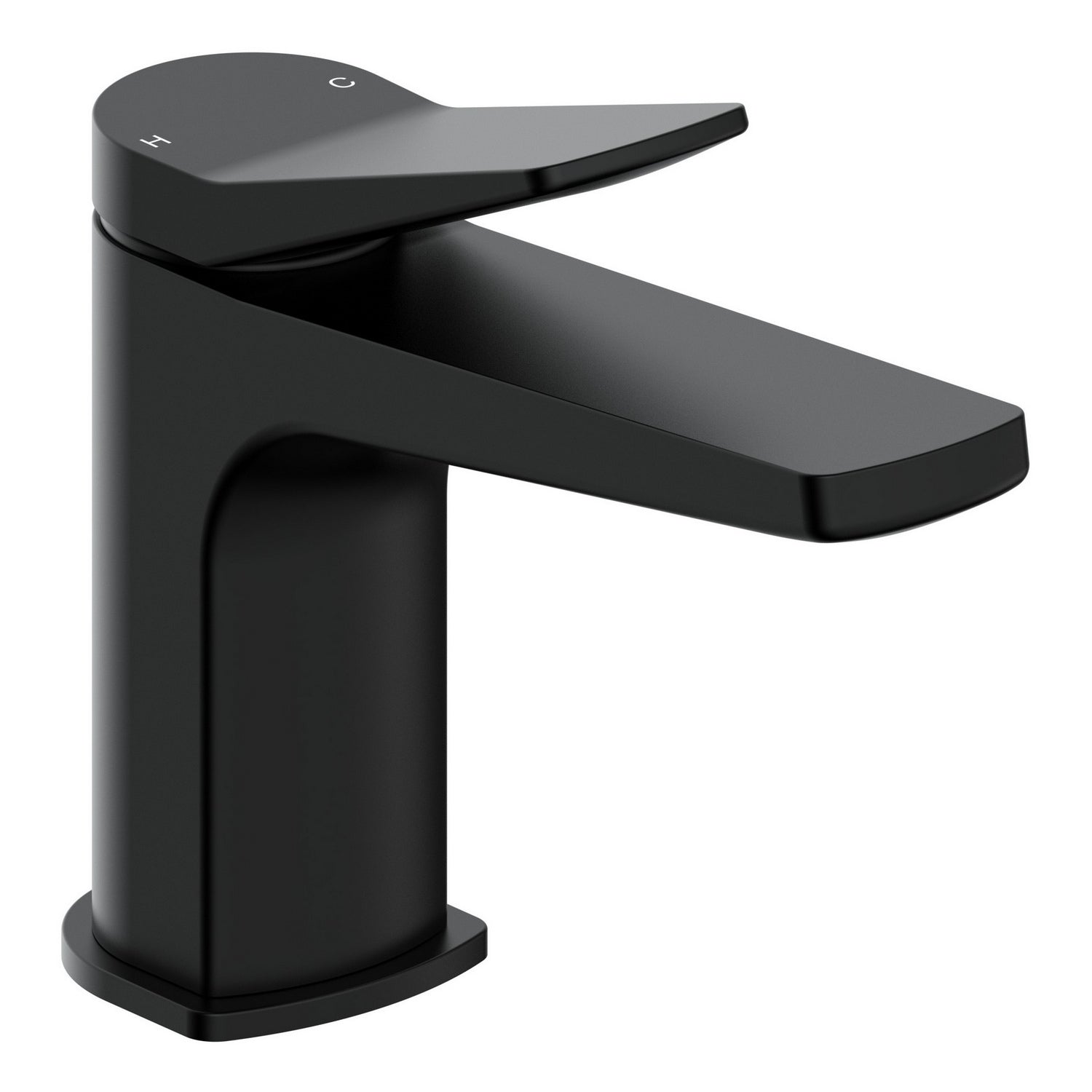 Ajax Wispington Basin Mixer with Waste in Matt Black