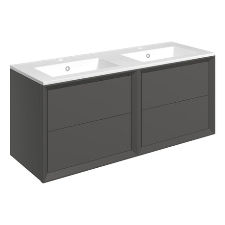 Ajax Yarborough 1210mm Wall Hung Vanity Unit with 2TH Basin in Matt Clay