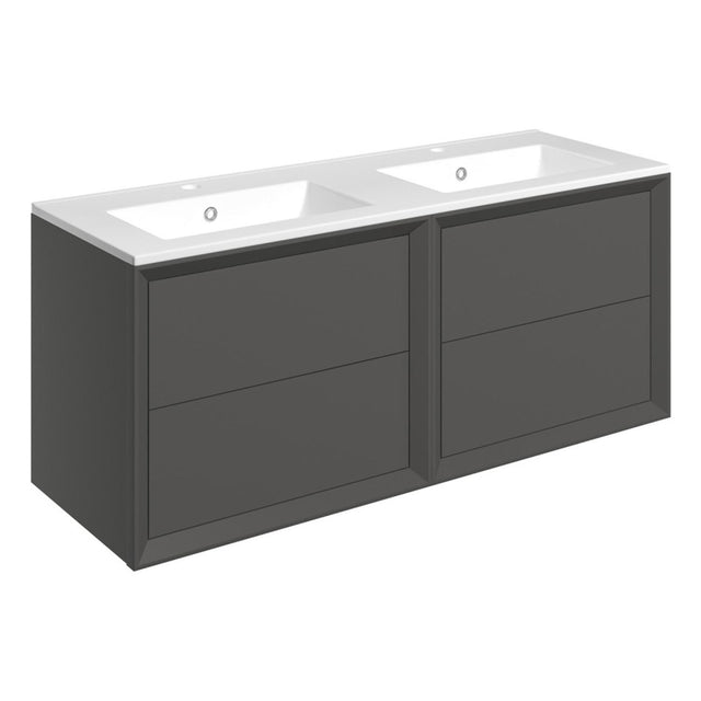 Ajax Yarborough 1210mm Wall Hung Vanity Unit with 2TH Basin in Matt Clay