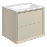 Ajax Yarborough 615mm Wall Hung Vanity Unit with 1TH Basin in Matt Cotton
