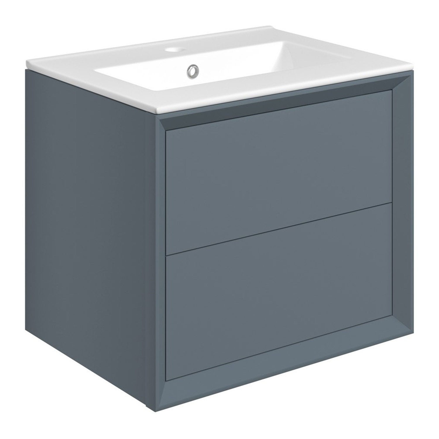 Ajax Yarborough 615mm Wall Hung Vanity Unit with 1TH Basin in Matt Storm Blue